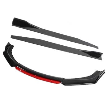 Red Lip Splitter Set (Front & Sides) | ABS Plastic - Modheads.in