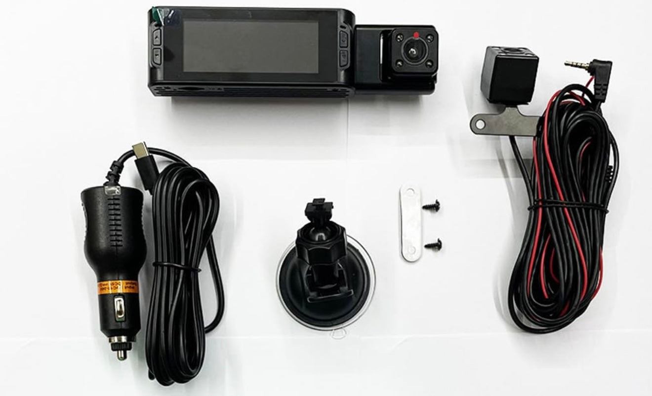 X313 3 Lens Dashcam | 1296P Recording | APP-Wifi Control | 3.16” IPS Screen - Modheads.in
