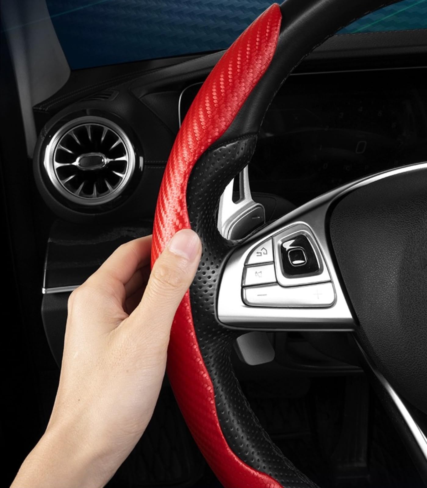 Carbon Fiber Finish Steering Grip (Matte) - Modheads.in