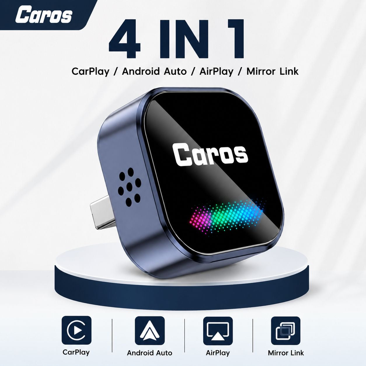 Caros 4 IN 1 Wireless CarPlay & Android Auto Adapter | 6 Months Warranty