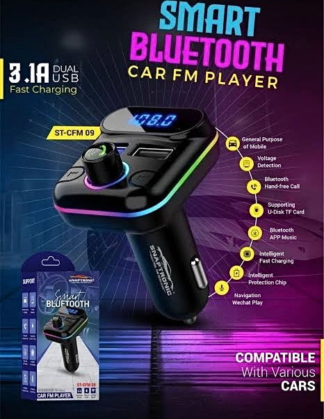 Smart Bluetooth FM Transmitter With Charging Ports - Modheads.in
