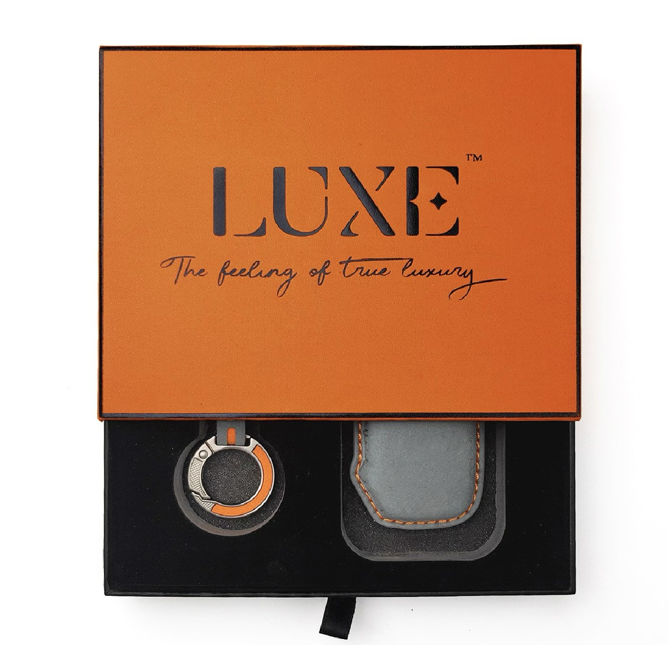 Alcantara Premium Key Cover For Hyundai | 4 Button (Blue)