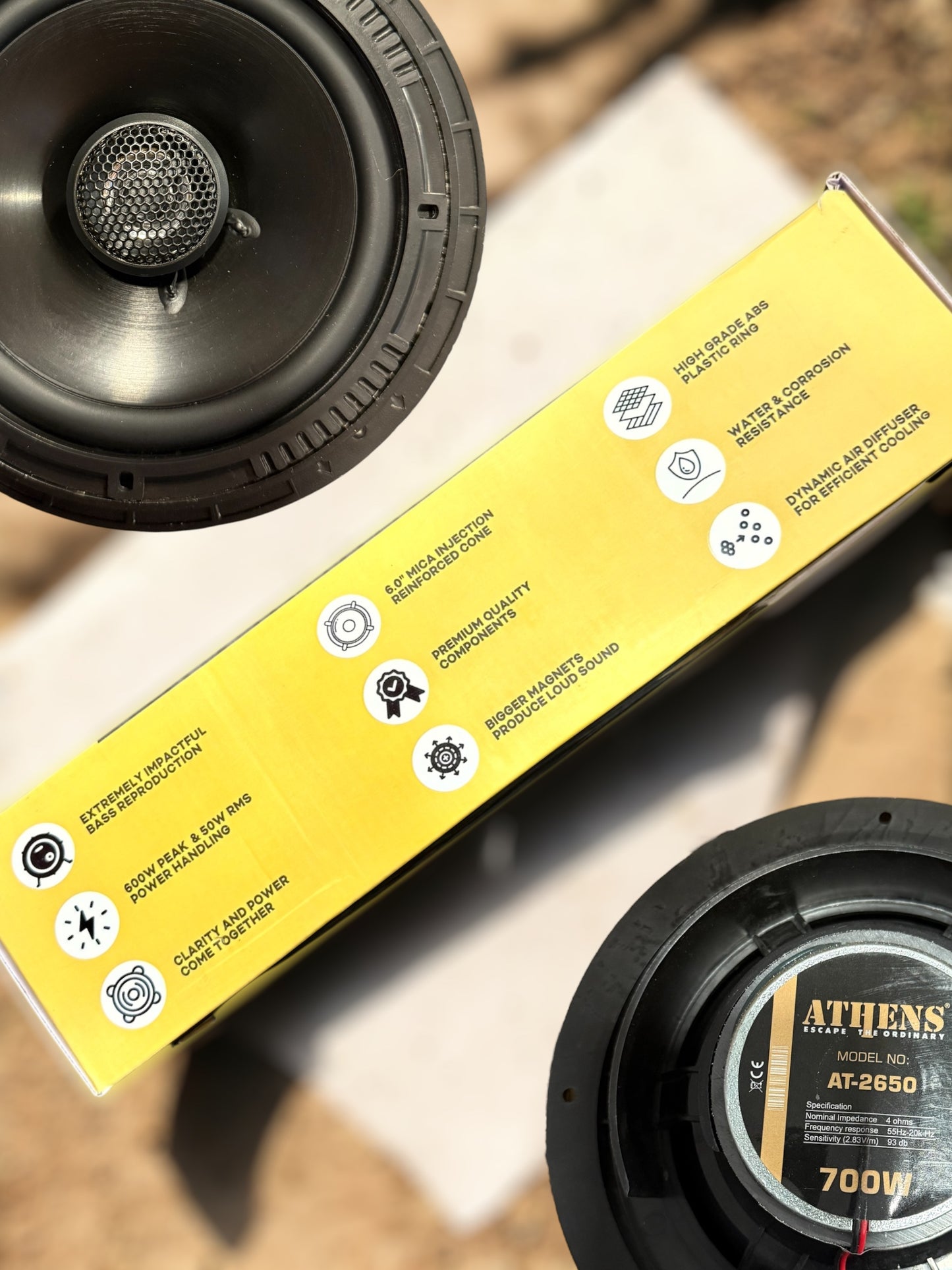 ATHENS AT-2650 700W | Two Way Coaxial Speaker | 1 Year Warranty - Modheads.in