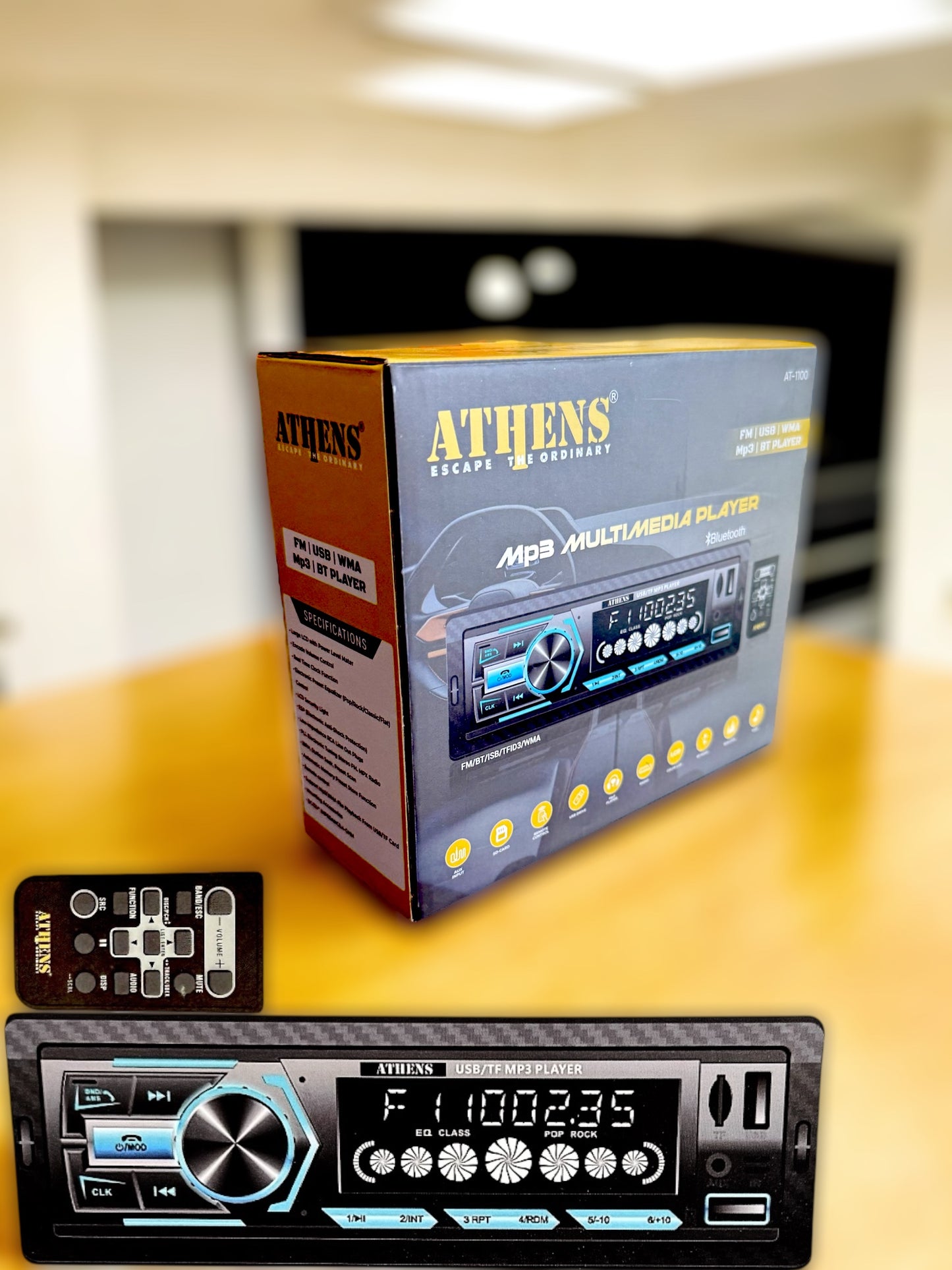 ATHENS MP3 Player | BT/FM/SD/AUX | With Remote | 1 Year Warranty