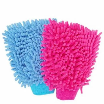 Double Sided Microfiber Glove (Set Of 2) (Assorted Colour) - Modheads.in