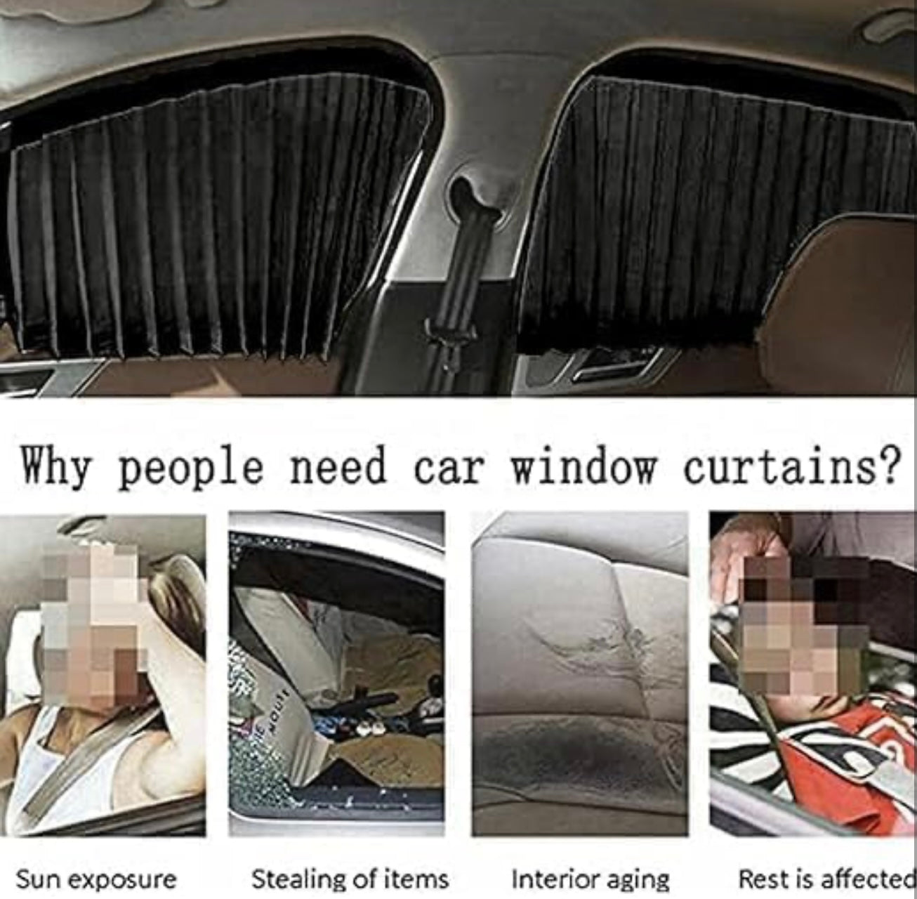Universal Magnetic Curtains (Black) - Modheads.in