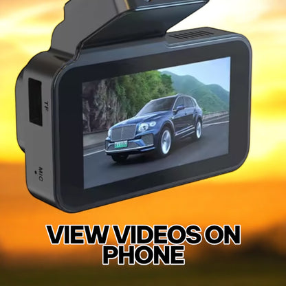 Dual Channel Dashcam | 1080P | WiFi APP Recording Access