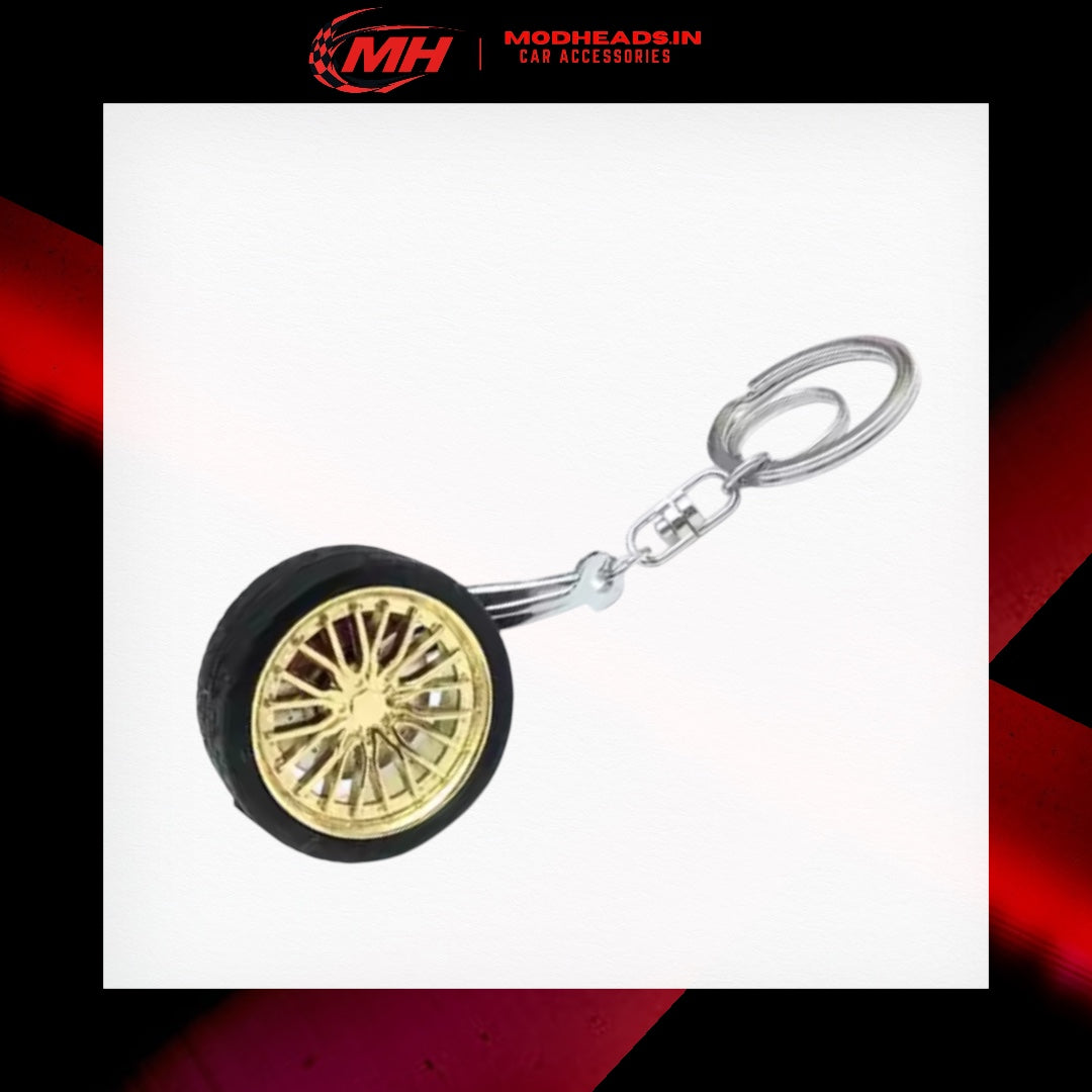 Alloy Tyre Keychain with Disc Brake - Modheads.in