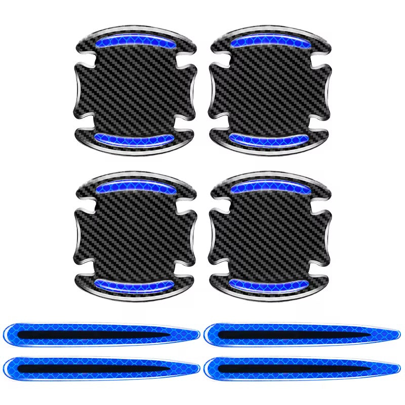 8PCs Anti Scratch Nail Guard And Door Handle Guard | Carbon Fiber Finish - Modheads.in