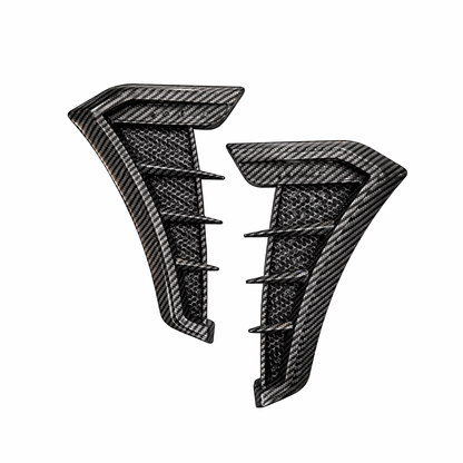 CF Finish Car Fender Scoop Trim | Dummy Air Flow Vent | With Sports Sticker - Modheads.in