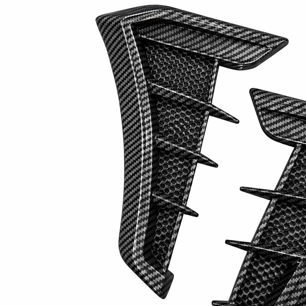 CF Finish Car Fender Scoop Trim | Dummy Air Flow Vent | With Sports Sticker - Modheads.in
