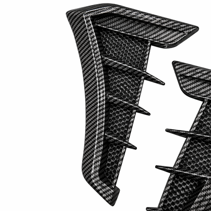 CF Finish Car Fender Scoop Trim | Dummy Air Flow Vent | With Sports Sticker - Modheads.in