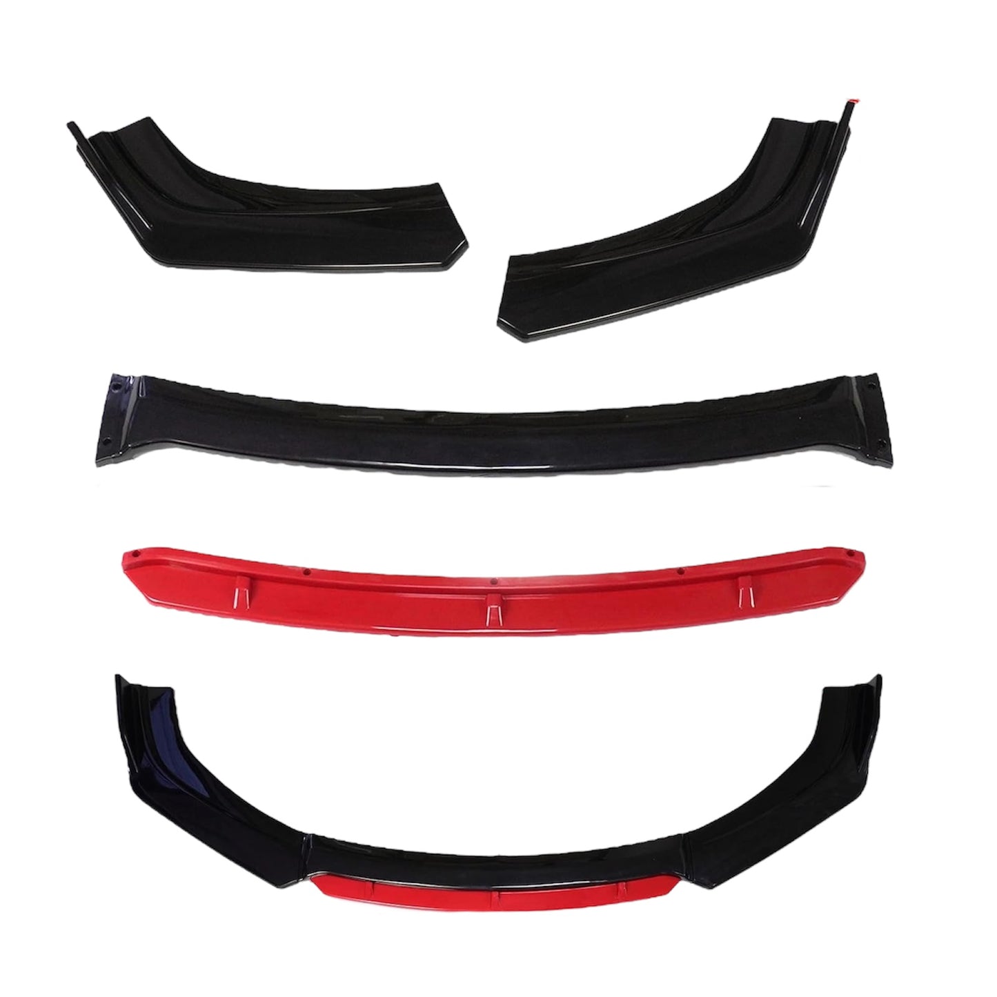 Red Lip Splitter Set (Front & Sides) | ABS Plastic