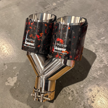 Akrapovic Forged Carbon Fiber Dual Exhaust Tip (1pc) - Modheads.in