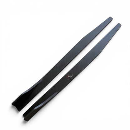 Carbon Fiber Finish Universal Sleek Splitter Set | ABS Plastic| Front & Sides | Glossy Carbon Fiber Finish