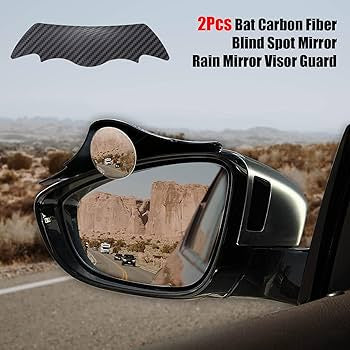 Batman Style Blind Spot Mirror For ORVM (Carbon Fiber Finish)