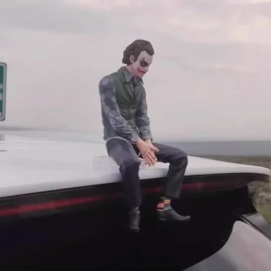 Joker Action Figure Sitting Statue For Car