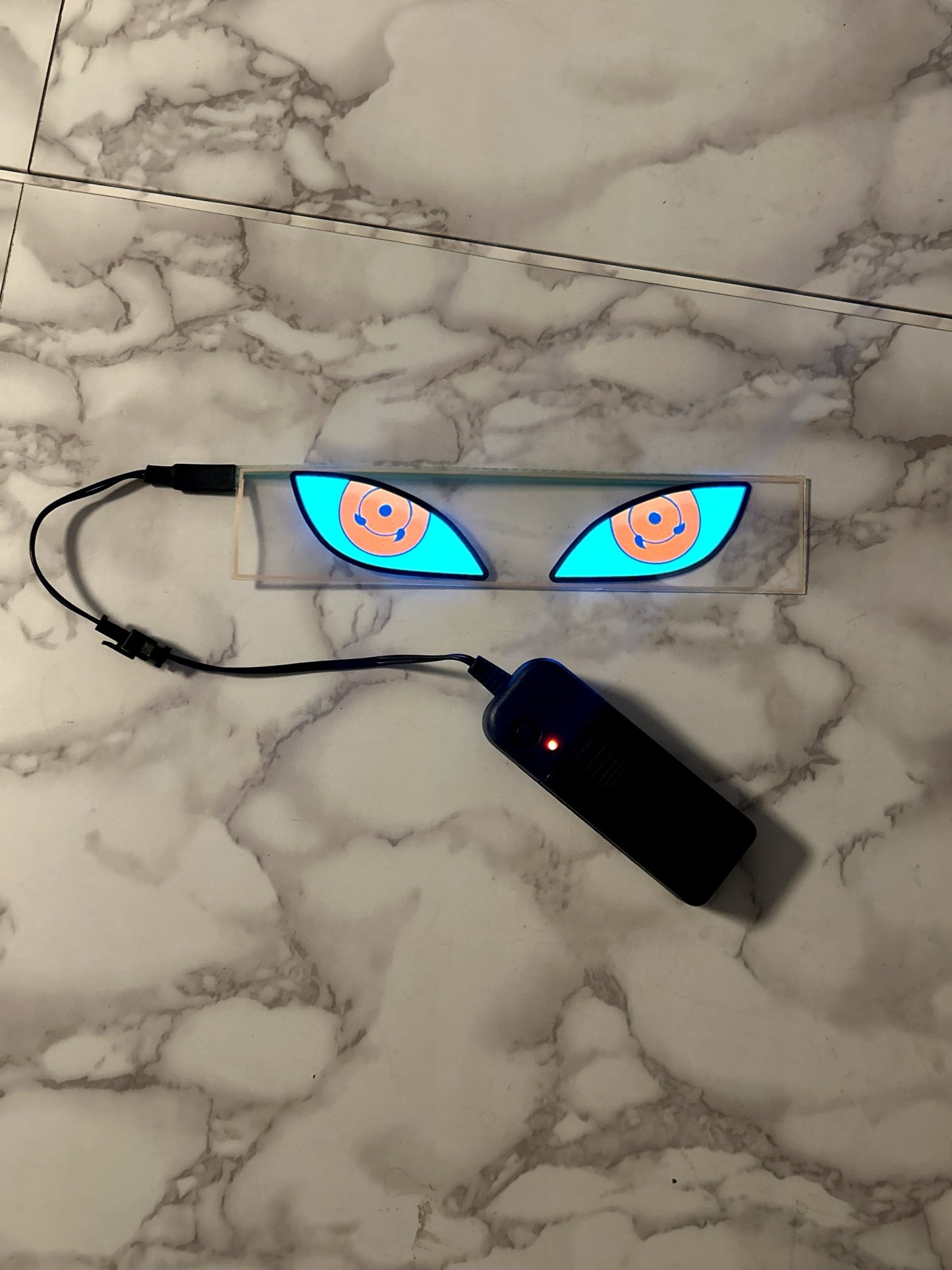 LED Eyes Sticker For Car Battery Operated