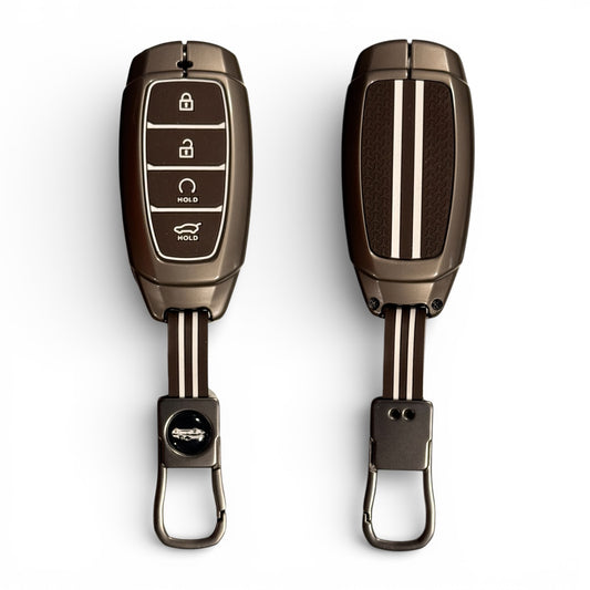Metallic Grey Key Cover For Hyundai | 4 Button - Modheads.in