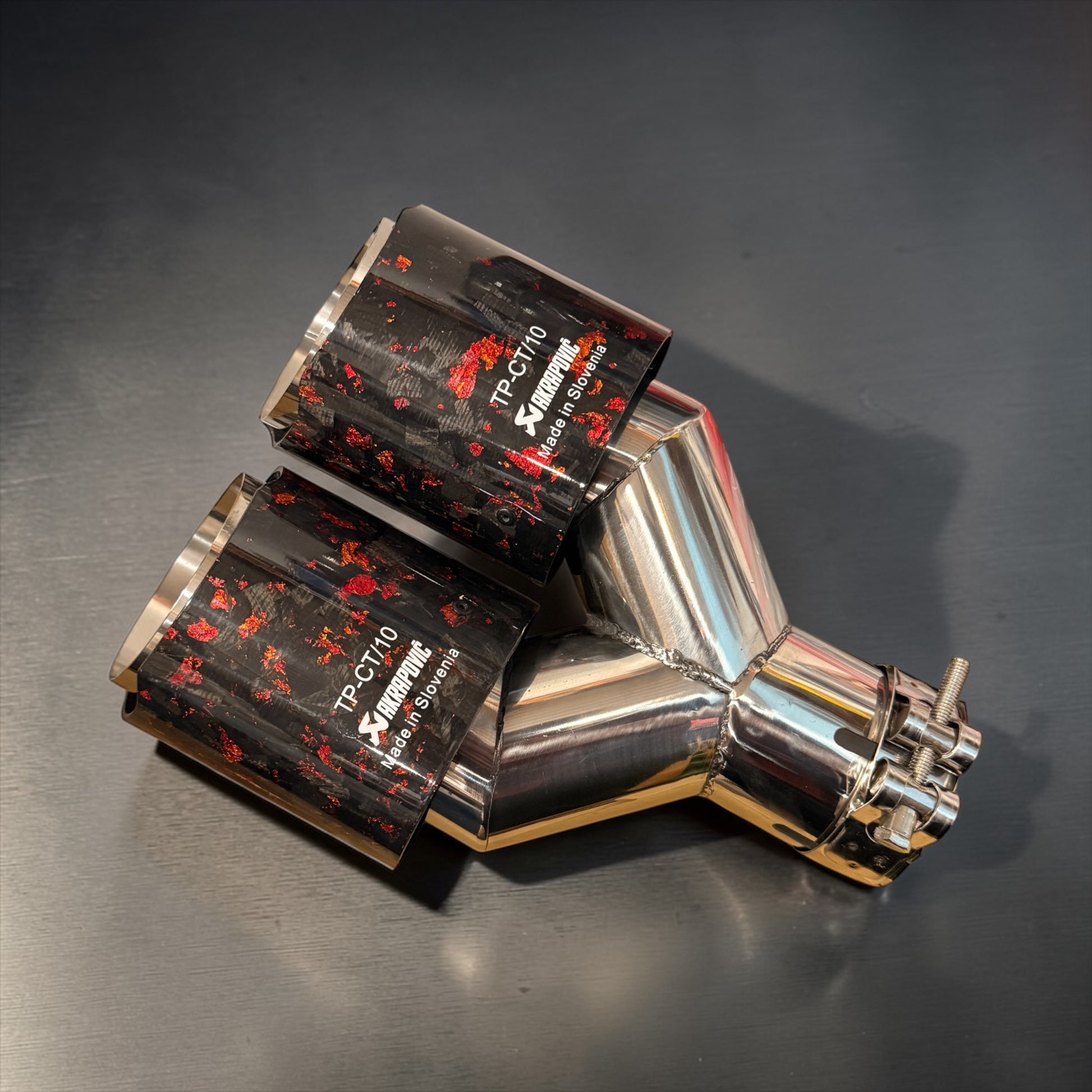 Akrapovic Forged Carbon Fiber Dual Exhaust Tip (1pc) - Modheads.in