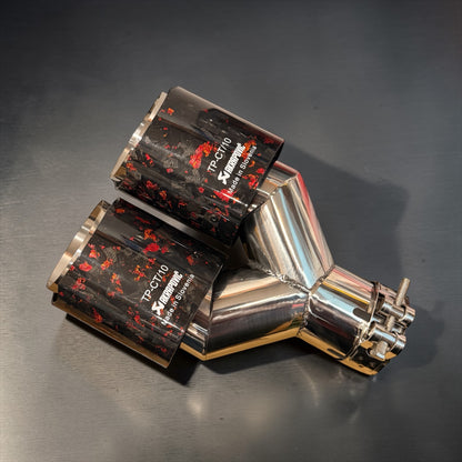 Akrapovic Forged Carbon Fiber Dual Exhaust Tip (1pc) - Modheads.in