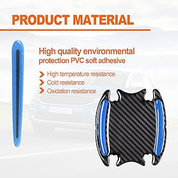 8PCs Anti Scratch Nail Guard And Door Handle Guard | Carbon Fiber Finish - Modheads.in