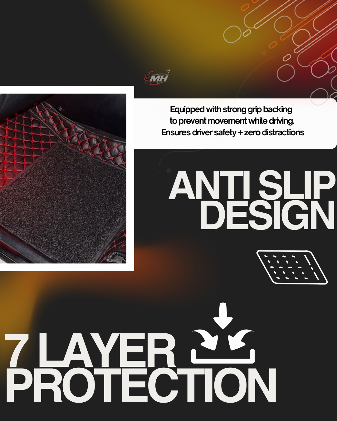 7D Mats for Seltos 2024+ | Black/Silver - Modheads.in
