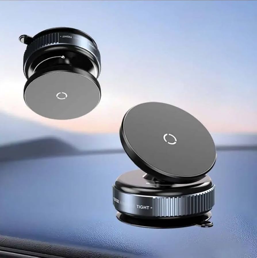 Car Phone Mount, Magnetic Vacuum Suction Holder