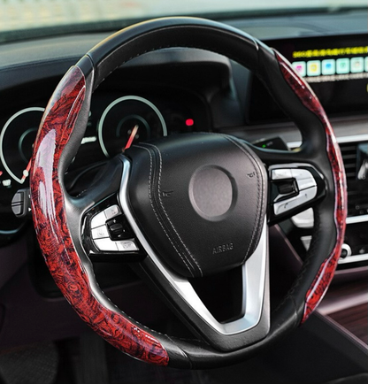 Luxury Steering Grips | Anti Skid | Premium Quality | Glossy