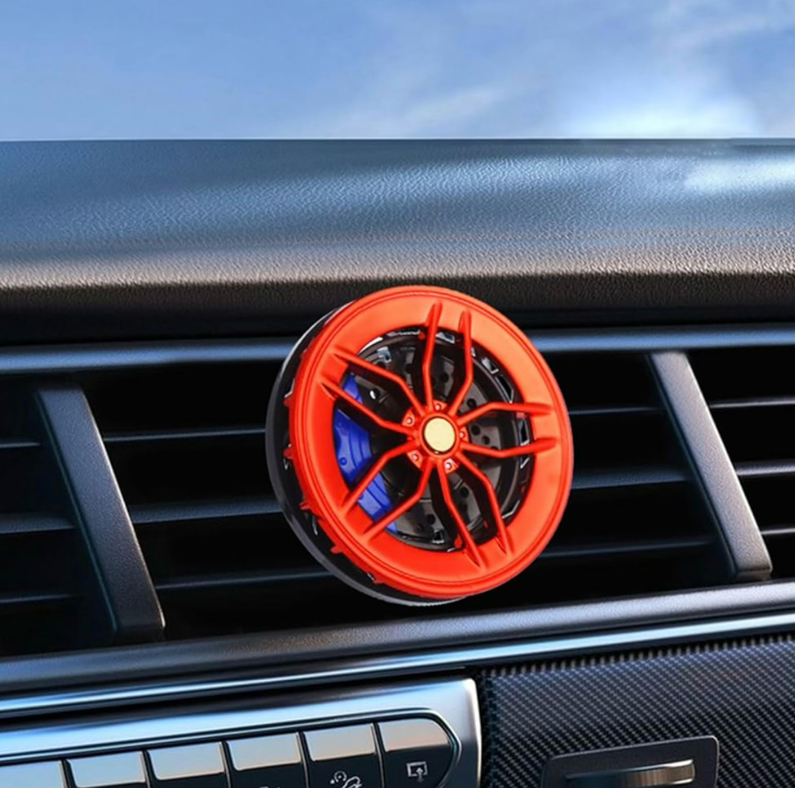 Spinning Alloy Wheel AC Vent Air Freshener
