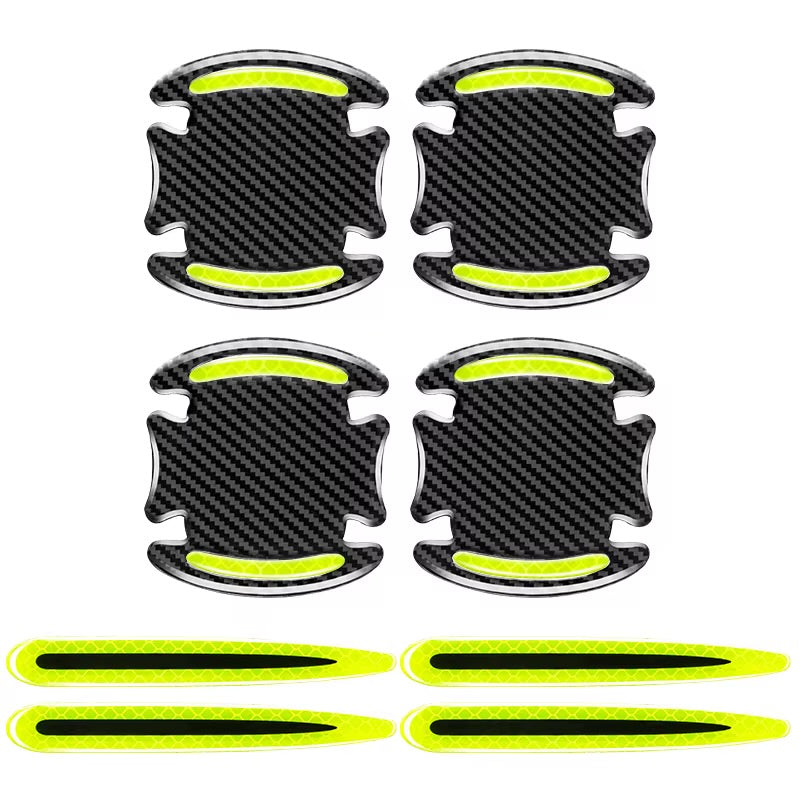 8PCs Anti Scratch Nail Guard And Door Handle Guard | Carbon Fiber Finish - Modheads.in