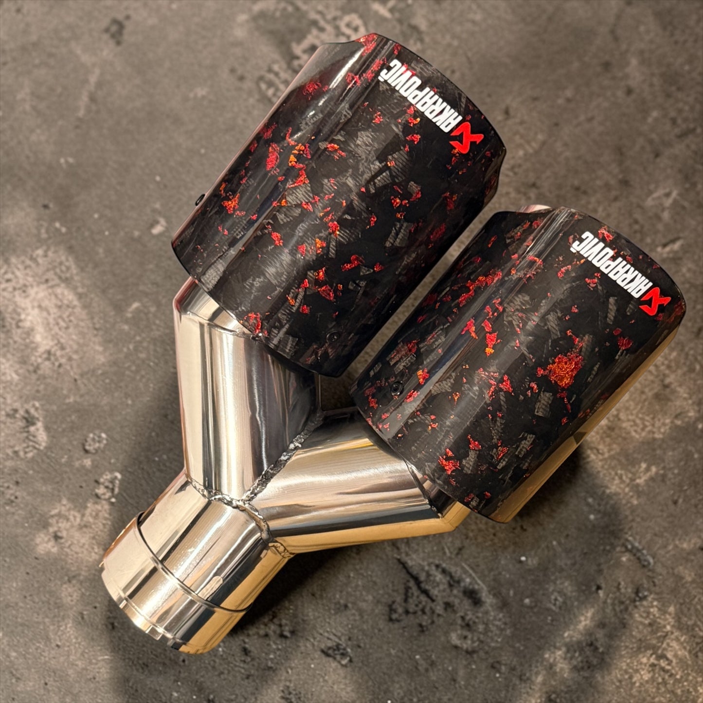 Akrapovic Forged Carbon Fiber Dual Exhaust Tip (1pc) - Modheads.in