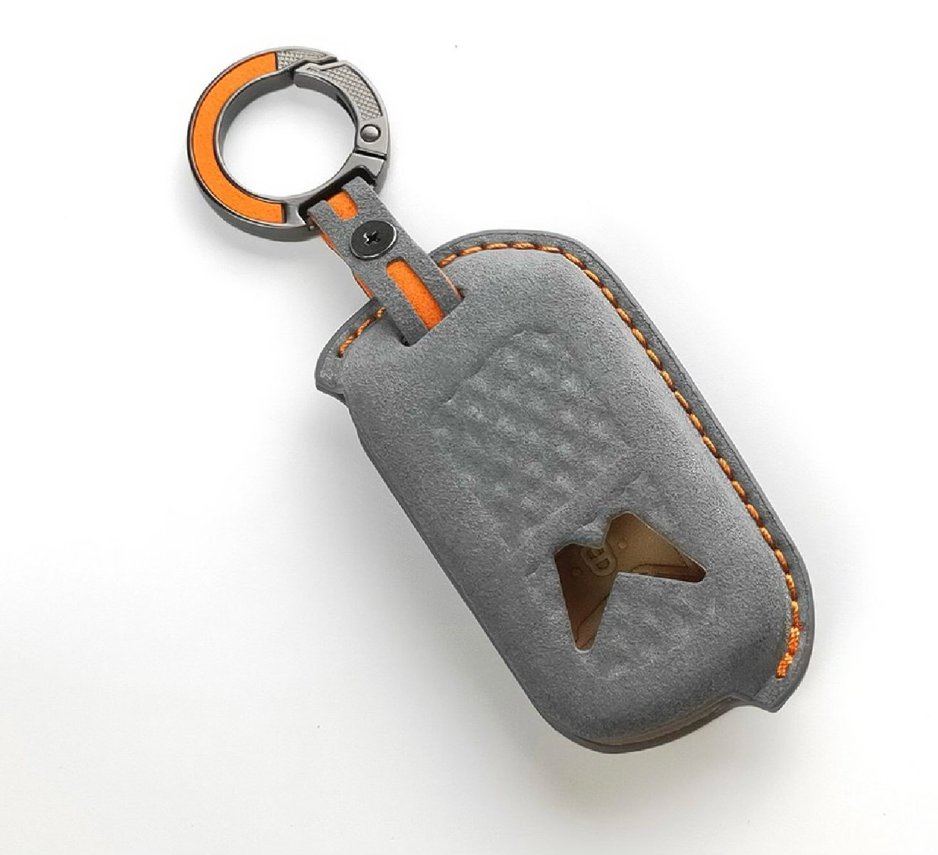 Alcantara Premium Key Cover For Mahindra | 3 Button (Grey)