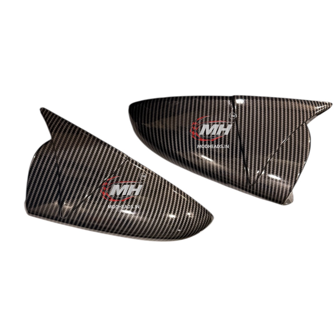 Carbon Fiber Finish Mirror Covers for i20 2020+ - Modheads.in