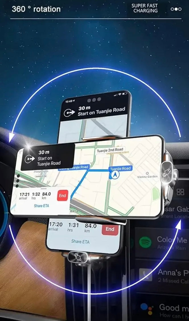 15W Smart Car Mount Charger | Phone Holder - Modheads.in