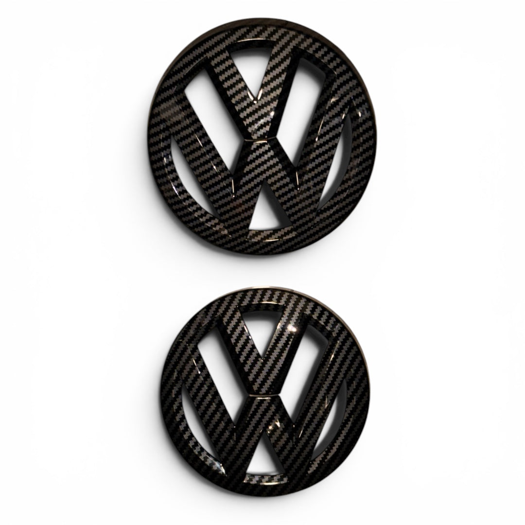 Carbon Fiber Finish Logo Covers For VW Polo 11-18 - Modheads.in