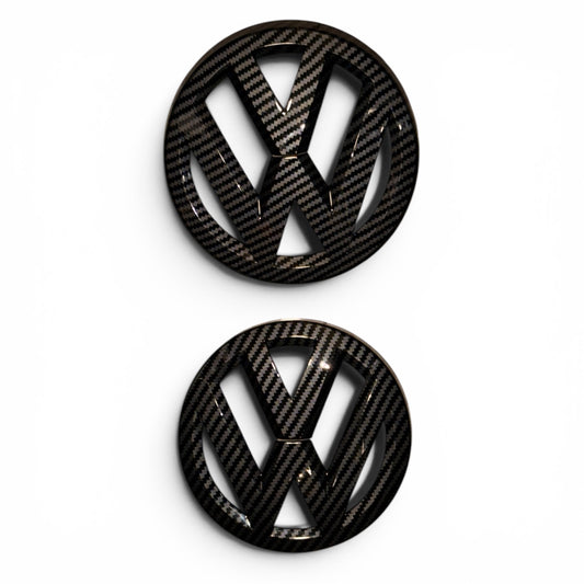 Carbon Fiber Finish Logo Covers For VW Polo 11-18