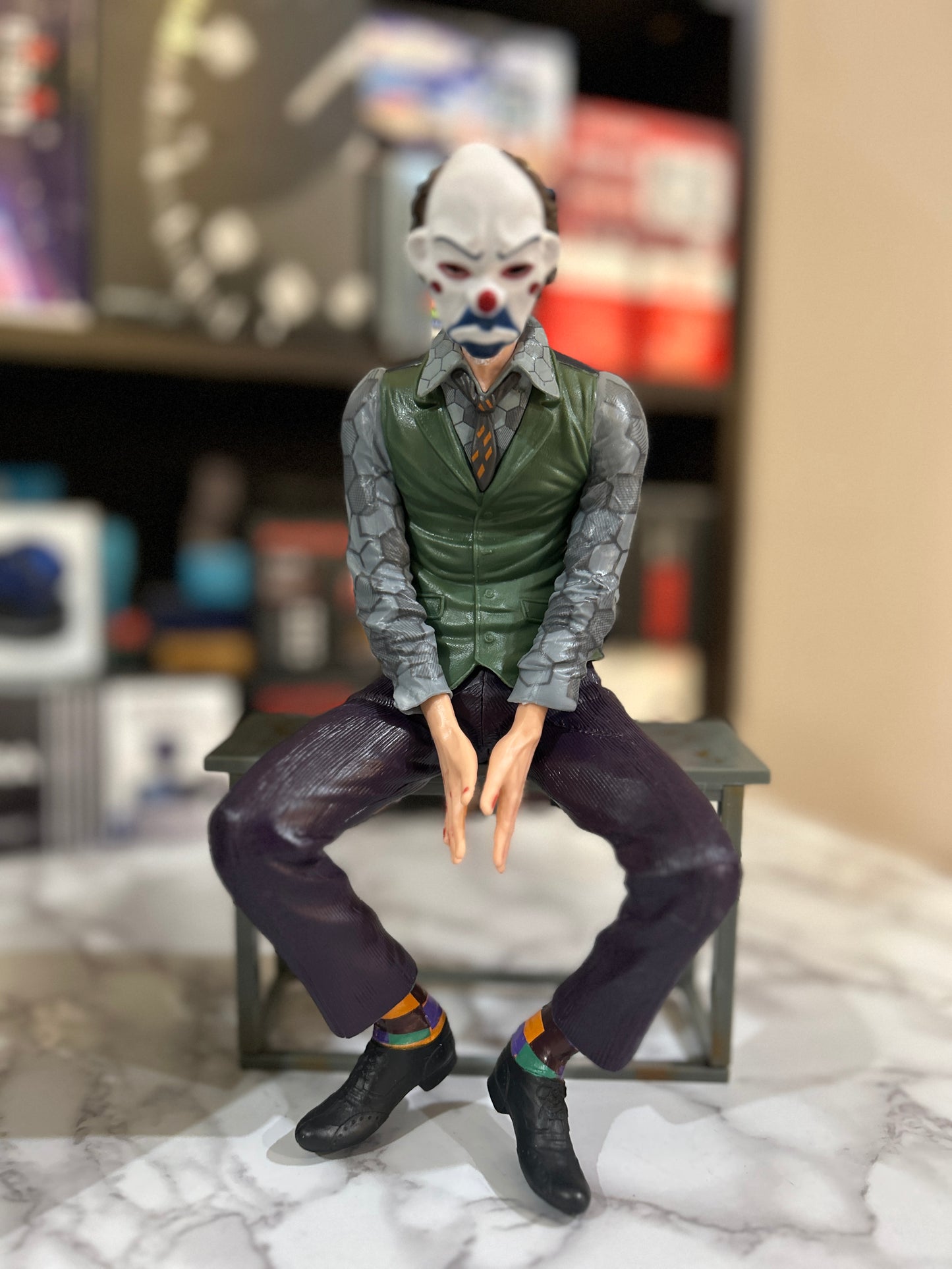 Joker Action Figure Sitting Statue For Car