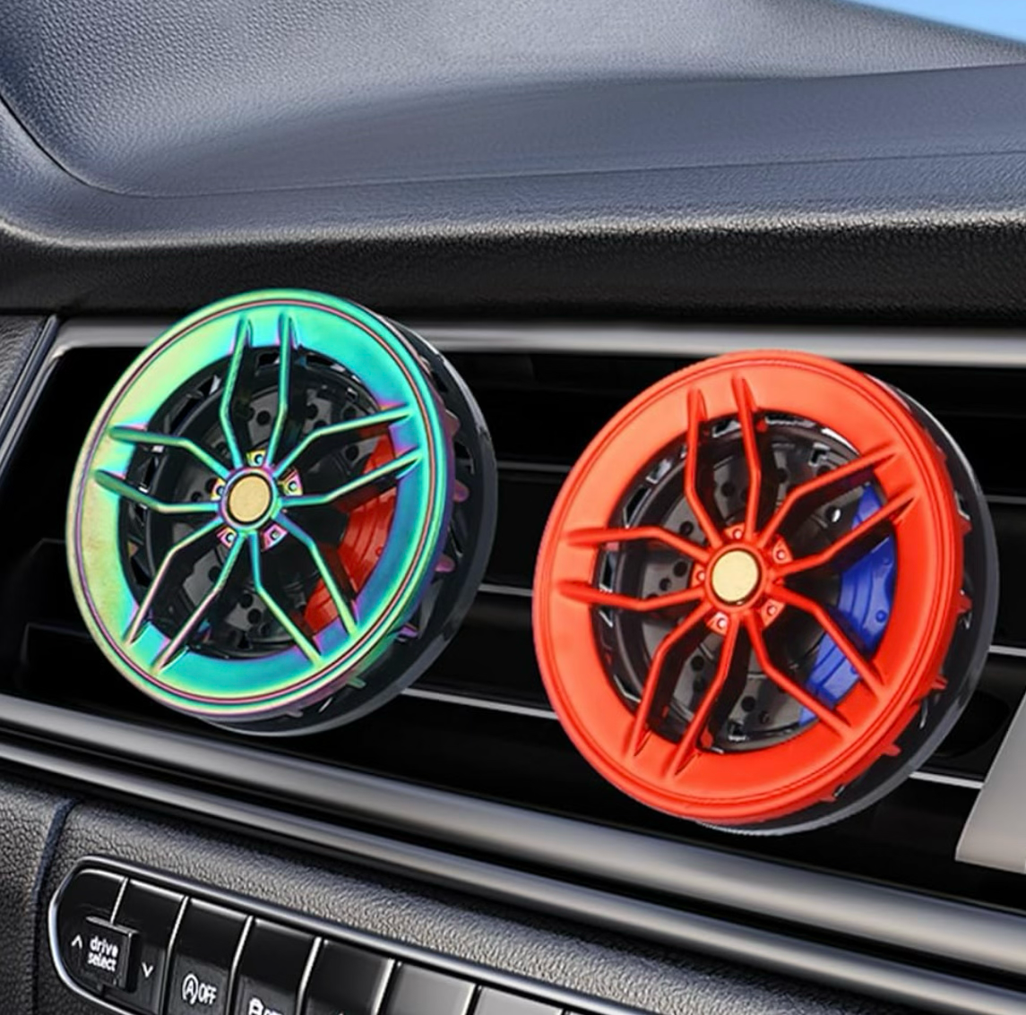 Spinning Alloy Wheel AC Vent Air Freshener