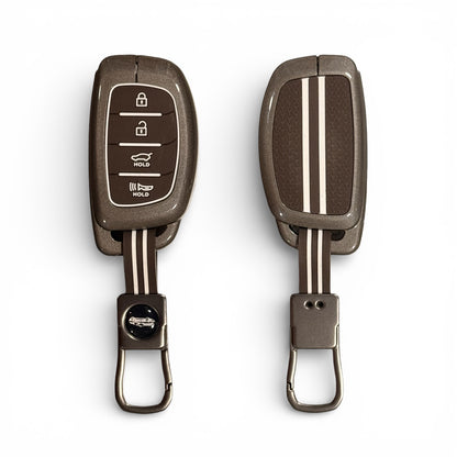 Metallic Grey Key Cover For Hyundai | 4 Button - Modheads.in