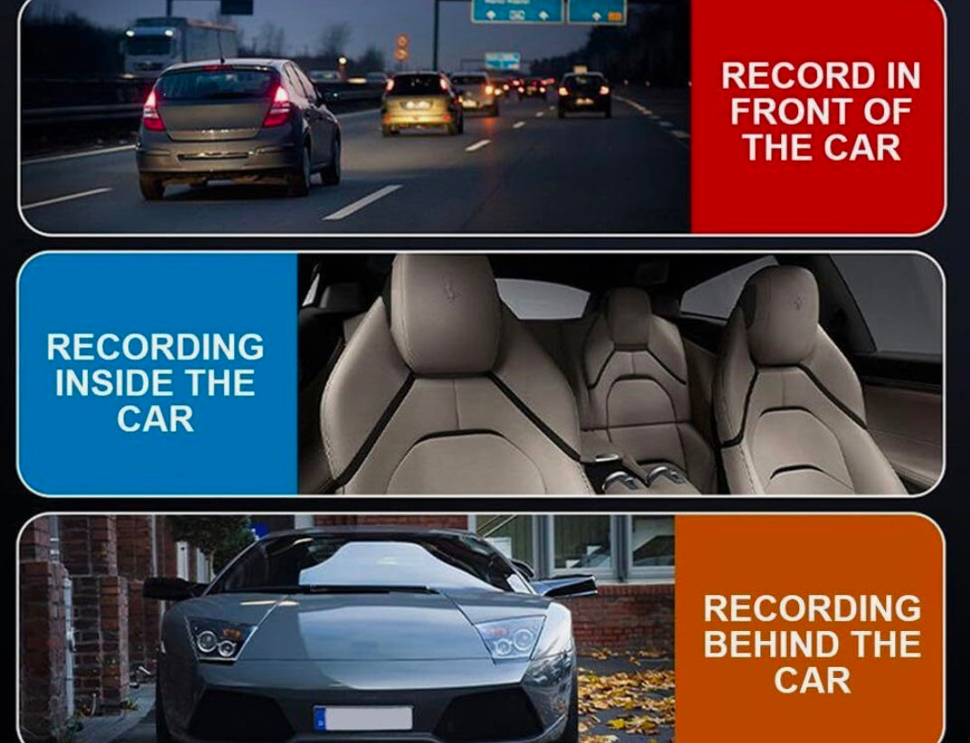 BLUZON 3in1 Dashcam With WiFi - Modheads.in