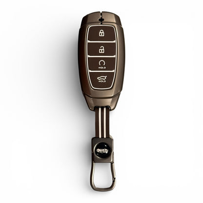Metallic Grey Key Cover For Hyundai | 4 Button - Modheads.in