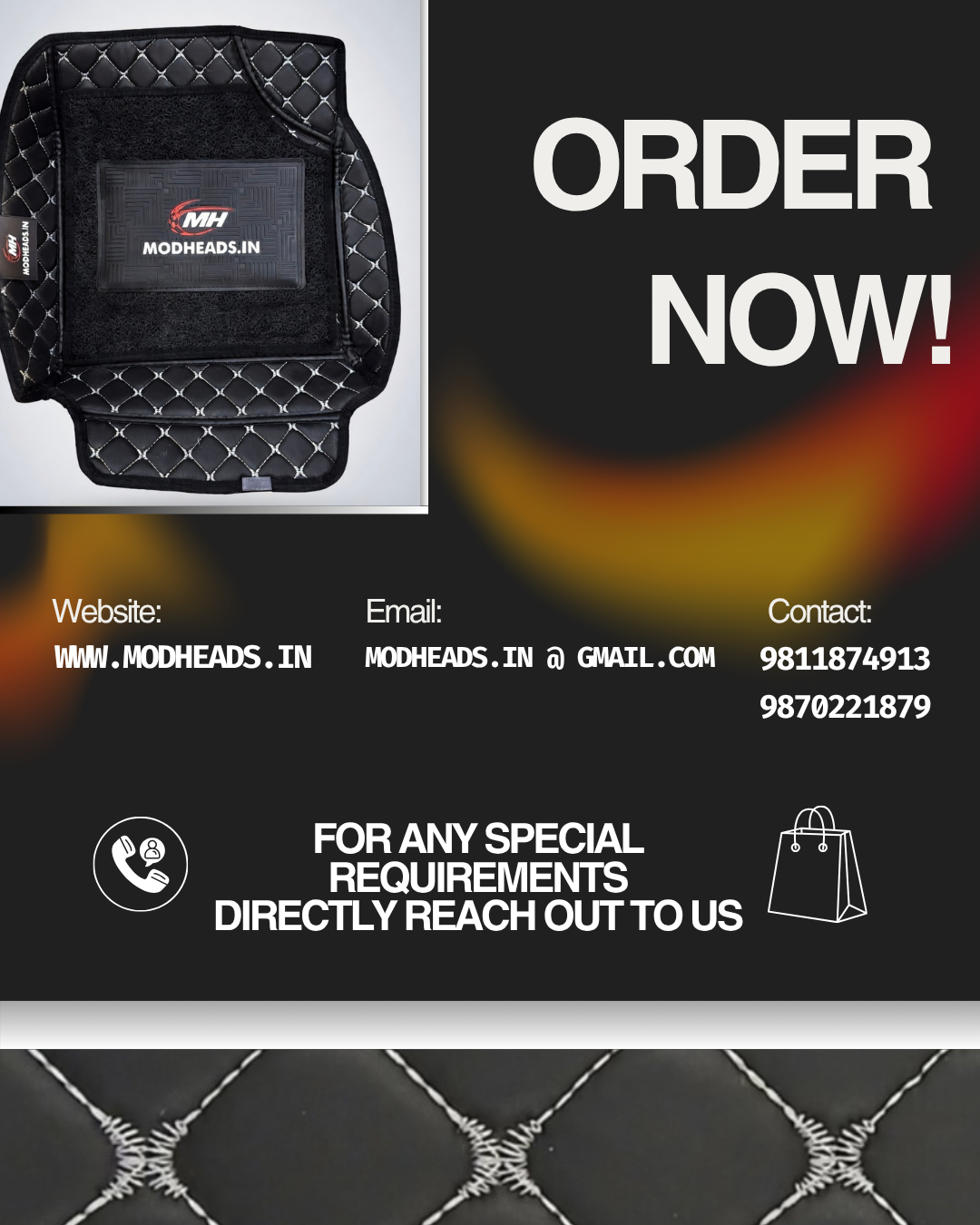 7D Mats for Seltos 2024+ | Black/Silver - Modheads.in