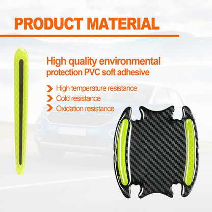 8PCs Anti Scratch Nail Guard And Door Handle Guard | Carbon Fiber Finish - Modheads.in