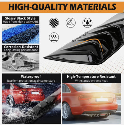 Rear Bumper Diffuser With Brake Light | ABS Plastic | Gloss Black