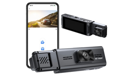 X313 3 Lens Dashcam | 1296P Recording | APP-Wifi Control | 3.16” IPS Screen - Modheads.in