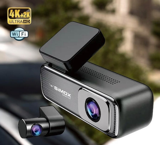 SIMOX Front & Rear Dashcam (4K+2K) With Phone Preview & WiFi - Modheads.in