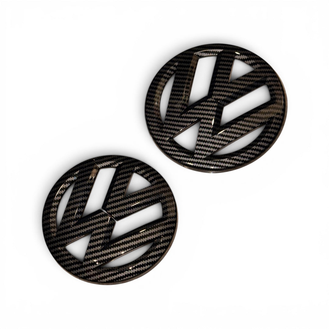 Carbon Fiber Finish Logo Covers For VW Polo 11-18 - Modheads.in