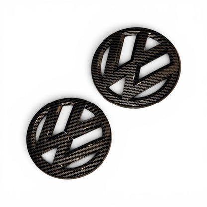 Carbon Fiber Finish Logo Covers For VW Polo 11-18 - Modheads.in