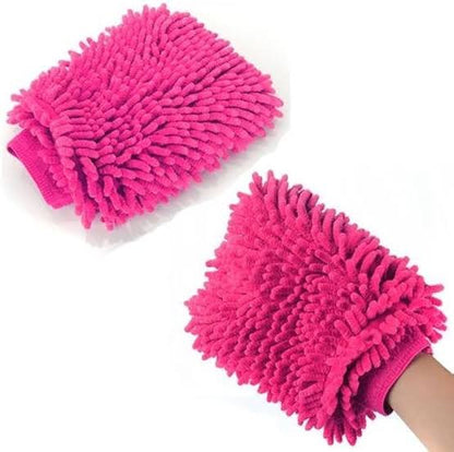 Double Sided Microfiber Glove (Set Of 2) (Assorted Colour) - Modheads.in
